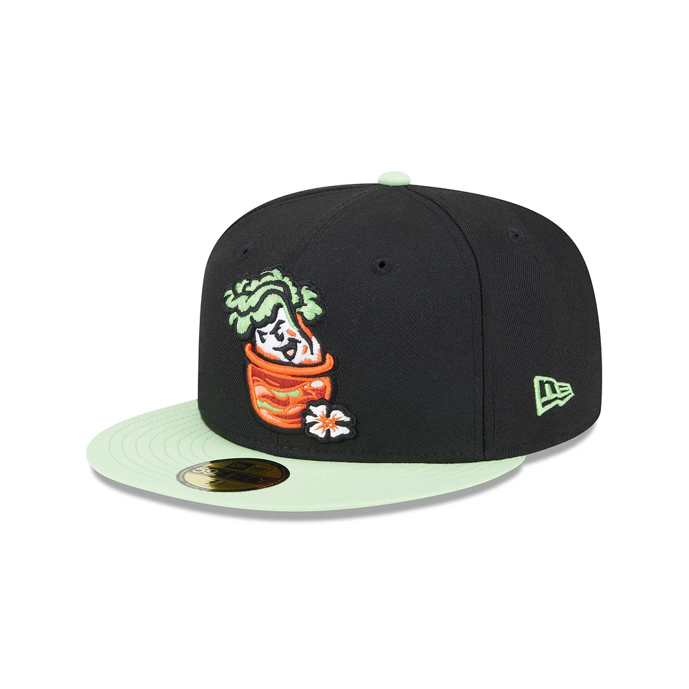Men's New Era Black Montgomery Biscuits Theme Nights 59FIFTY Fitted Hat
