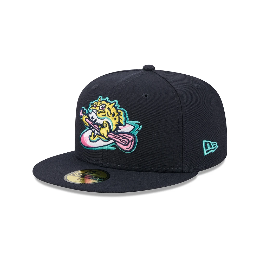 Men's New Era Navy Jersey Shore BlueClaws Theme Nights 59FIFTY Fitted Hat