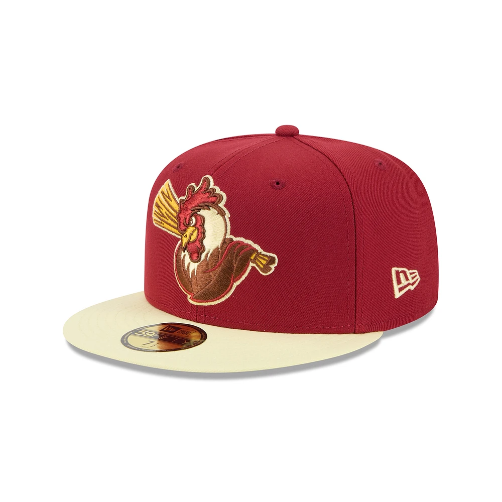 Men's New Era Red Norfolk Tides Theme Nights 59FIFTY Fitted Hat