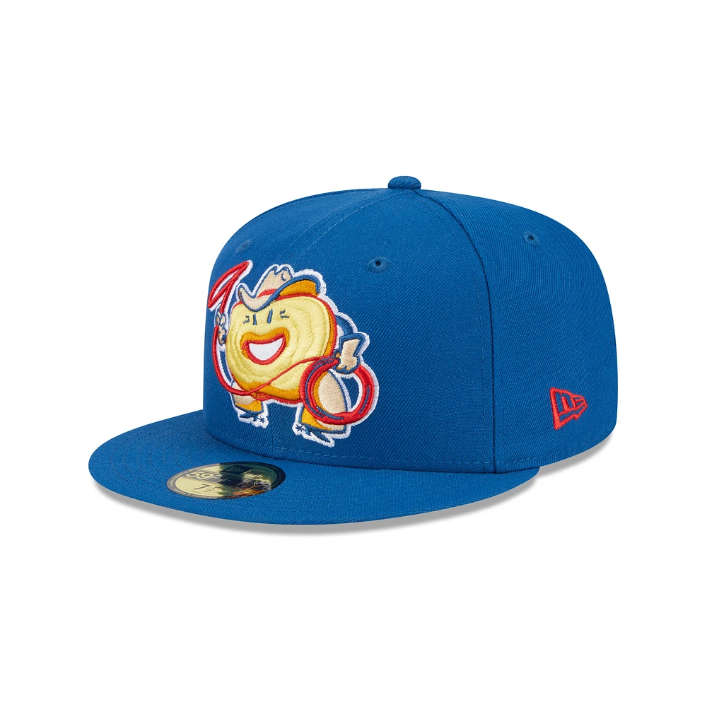 Men's New Era Blue Round Rock Express Theme Nights 59FIFTY Fitted Hat