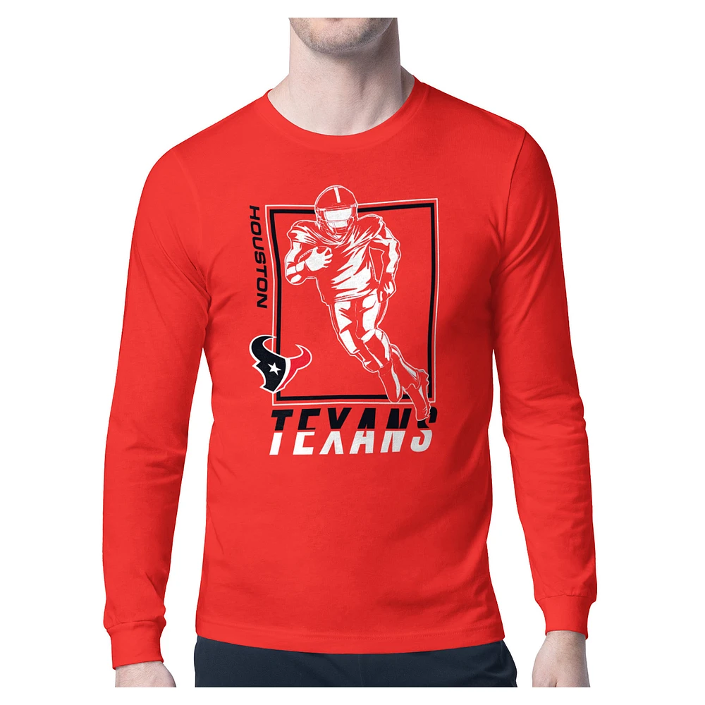 Men's Starter Red Houston Texans Long Sleeve T-Shirt