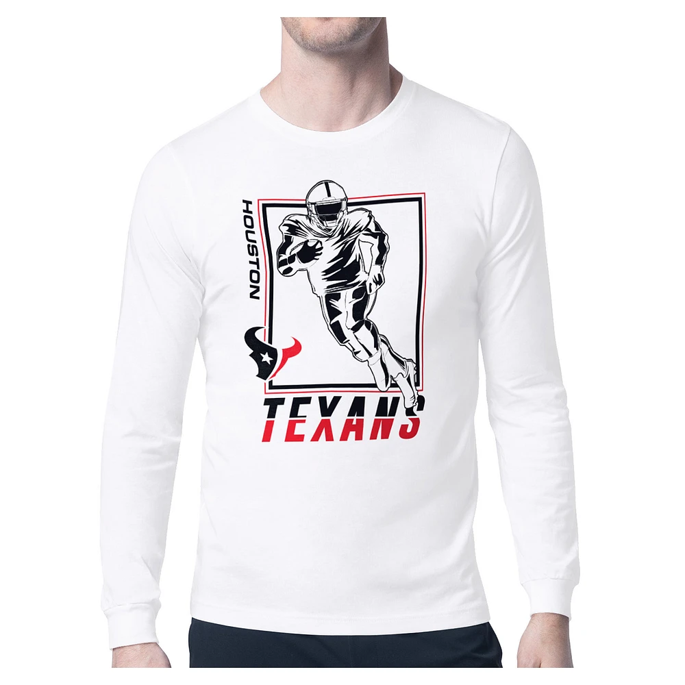 Men's Starter White Houston Texans Long Sleeve T-Shirt