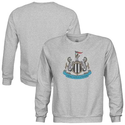 Youth 1863FC Heather Gray Newcastle United Color Badge Pullover Sweatshirt