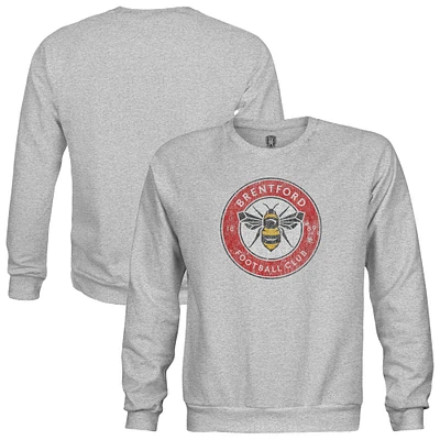 Youth 1863FC Heather Gray Brentford FC Color Badge Pullover Sweatshirt