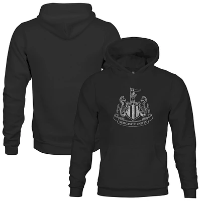 Youth 1863FC Black Newcastle United Mono Badge Fleece Pullover Hoodie
