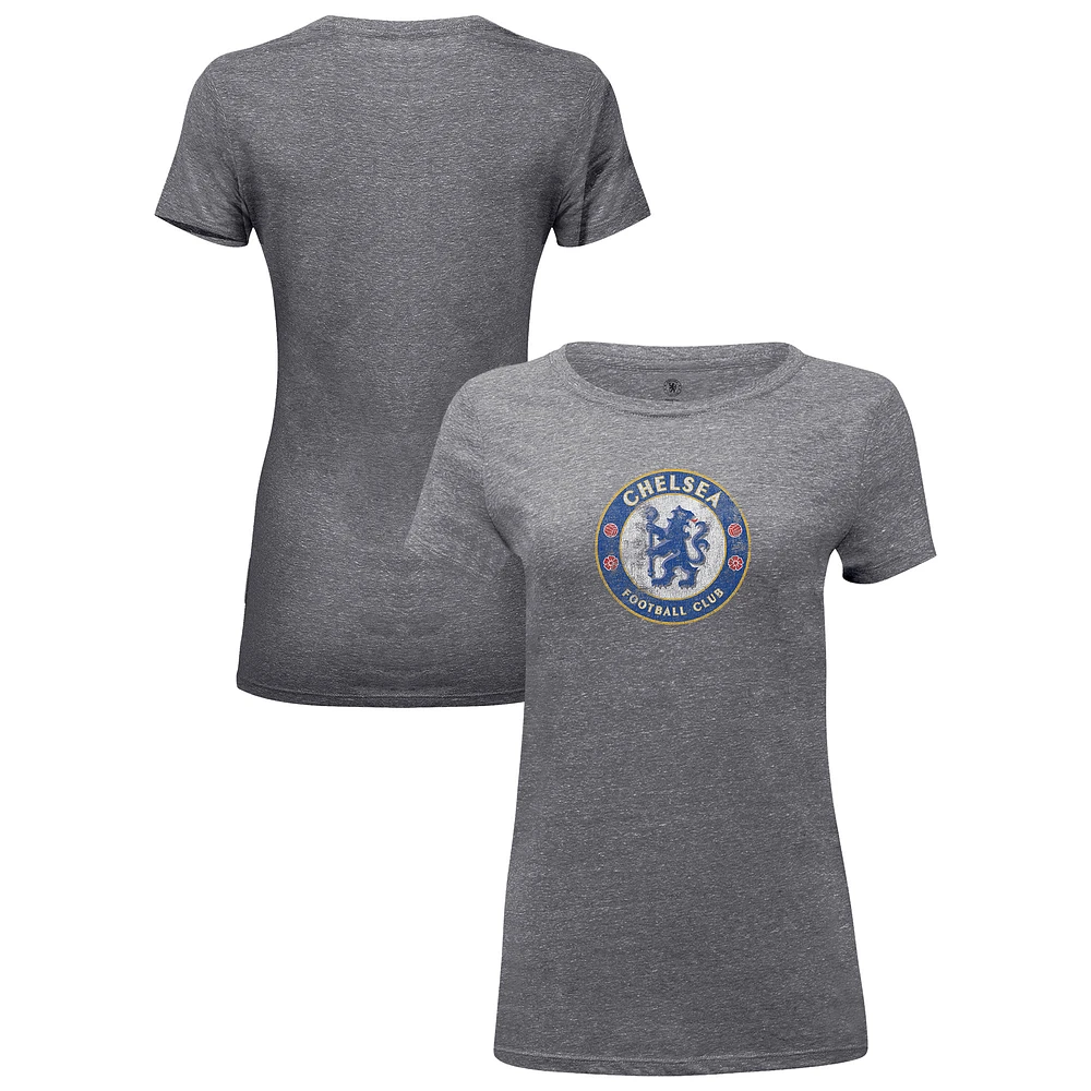 Women's 1863FC Heather Gray Chelsea Color Badge Tri-Blend T-Shirt