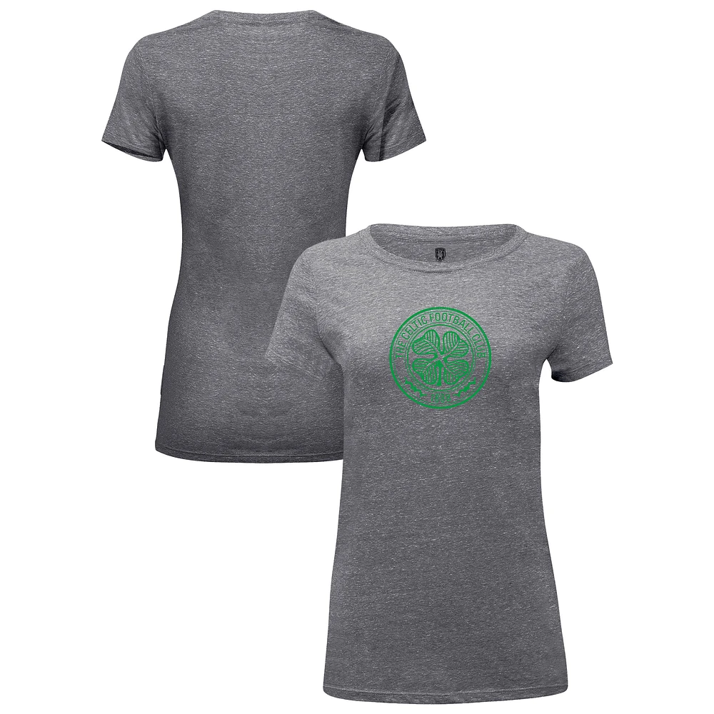 Women's 1863FC Heather Gray Celtic Mono Badge Tri-Blend T-Shirt