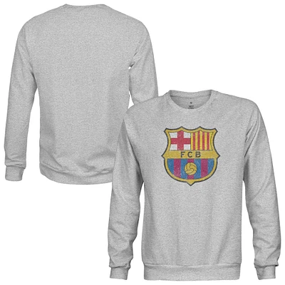 Men's 1863FC Heather Gray Barcelona Pullover Crewneck Sweatshirt