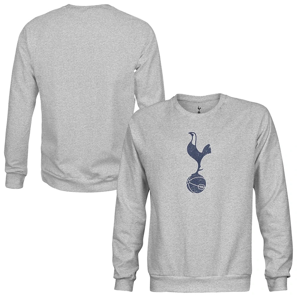 Men's 1863FC Heather Gray Tottenham Hotspur Pullover Crewneck Sweatshirt