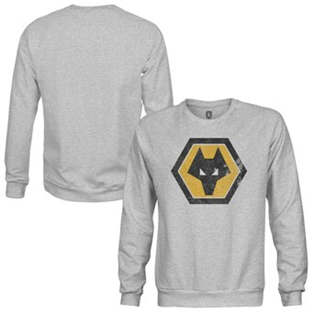 Men's 1863FC Heather Gray Wolverhampton Wanderers Pullover Crewneck Sweatshirt