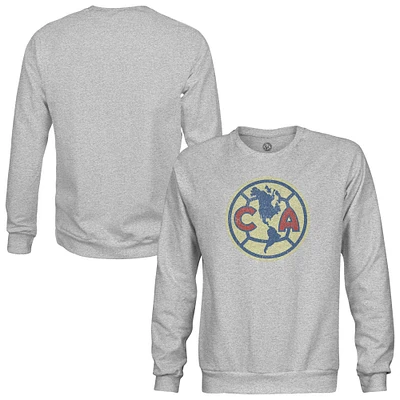 Men's 1863FC Heather Gray Club America Pullover Crewneck Sweatshirt
