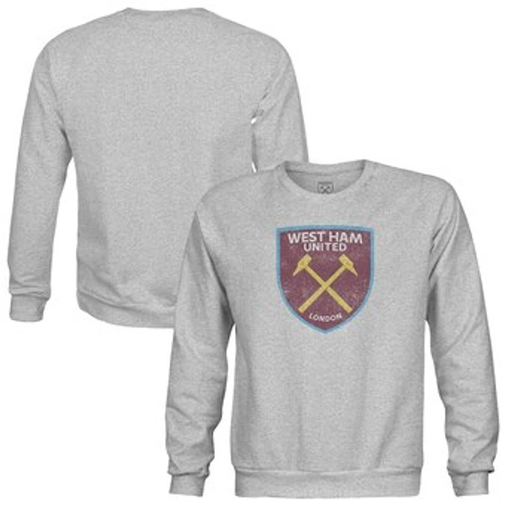 Youth 1863FC Heather Gray West Ham United Pullover Crewneck Sweatshirt