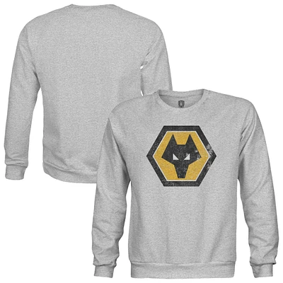 Youth 1863FC Heather Gray Wolverhampton Wanderers Pullover Crewneck Sweatshirt