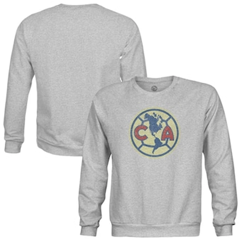 Youth 1863FC Heather Gray Club America Pullover Crewneck Sweatshirt