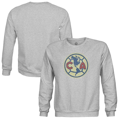 Youth 1863FC Heather Gray Club America Pullover Crewneck Sweatshirt