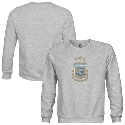 Youth 1863FC Heather Gray Argentina National Team Pullover Crewneck Sweatshirt