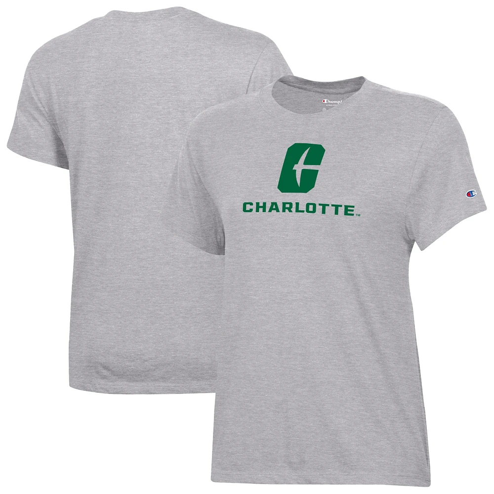 Women's Champion Gray Charlotte 49ers Core T-Shirt