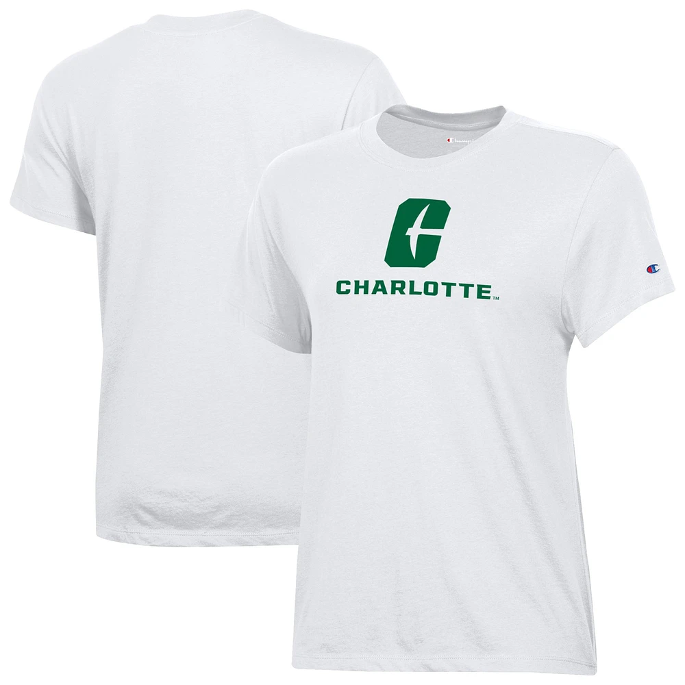 Women's Champion White Charlotte 49ers Core T-Shirt