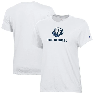 Women's Champion White Citadel Bulldogs Core T-Shirt