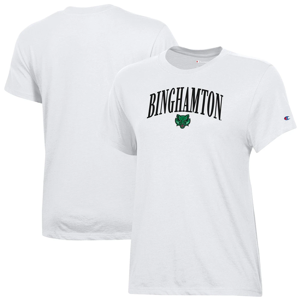 Women's Champion White Binghamton Bearcats Core T-Shirt