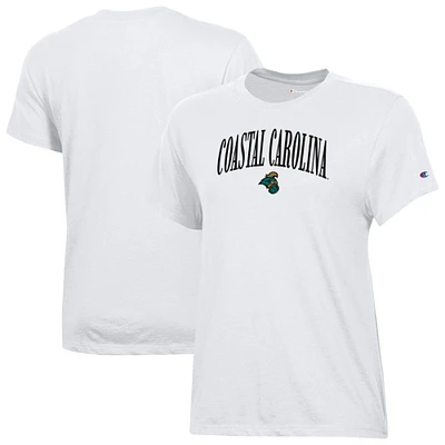 Women's Champion White Coastal Carolina Chanticleers Core T-Shirt
