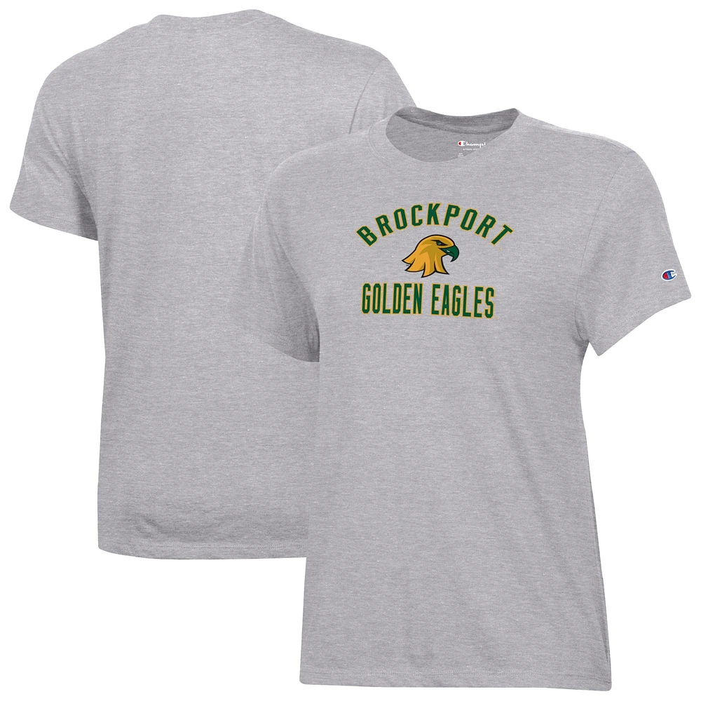 Women's Champion Gray SUNY Brockport Golden Eagles Core T-Shirt
