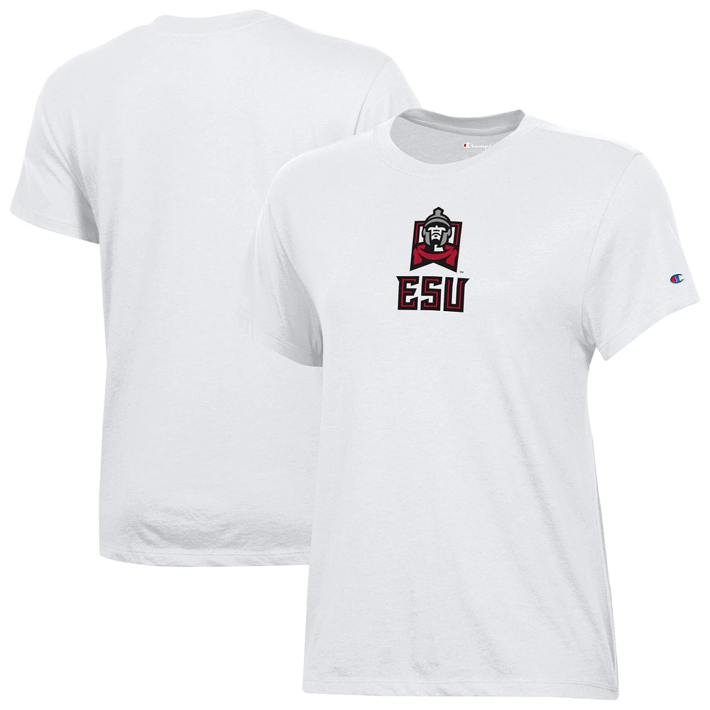 Women's Champion White East Stroudsburg Warriors Core T-Shirt