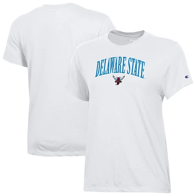 Women's Champion White Delaware State Hornets Core T-Shirt