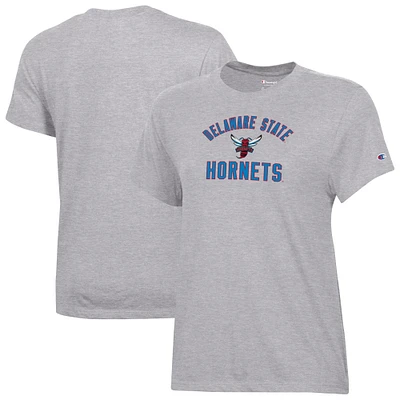 Women's Champion Gray Delaware State Hornets Core T-Shirt