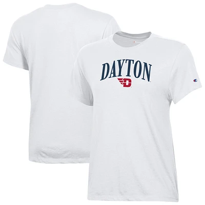 Women's Champion White Dayton Flyers Core T-Shirt