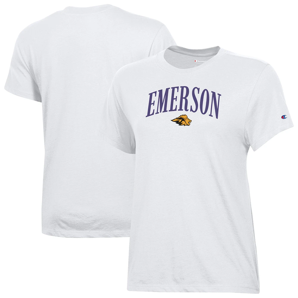 Women's Champion White Emerson College Lions Core T-Shirt