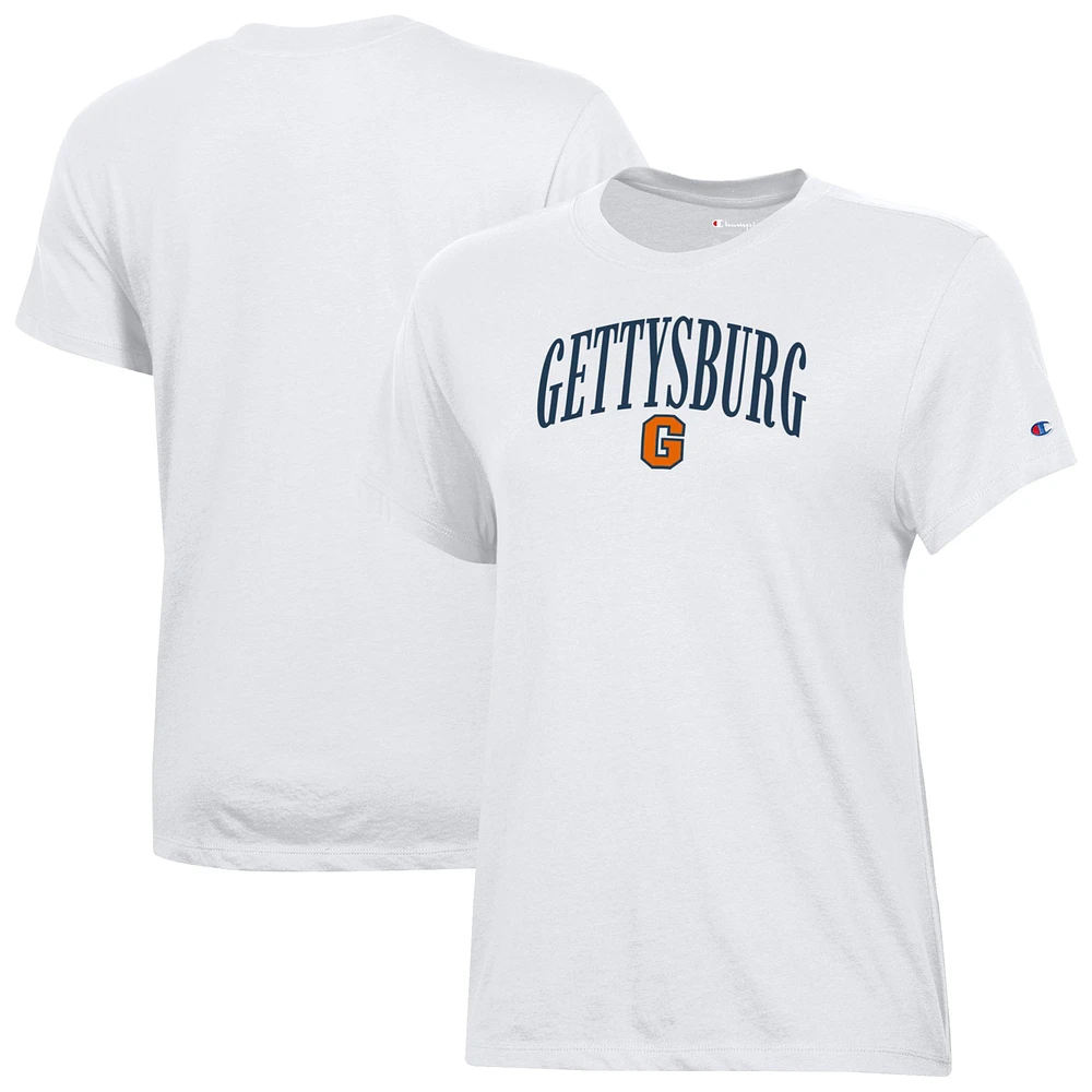 Women's Champion White Gettysburg Bullets Core T-Shirt