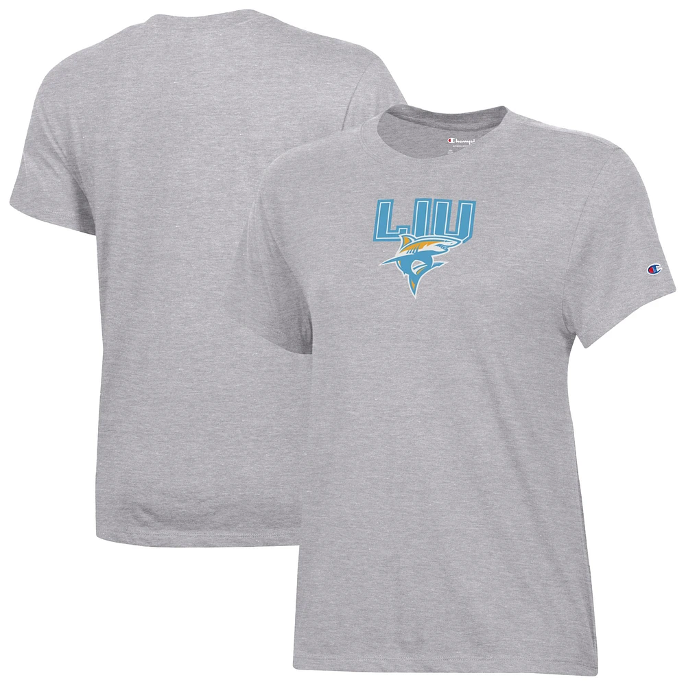 Women's Champion Gray LIU Sharks Core T-Shirt