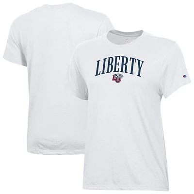 Women's Champion White Liberty Flames Core T-Shirt