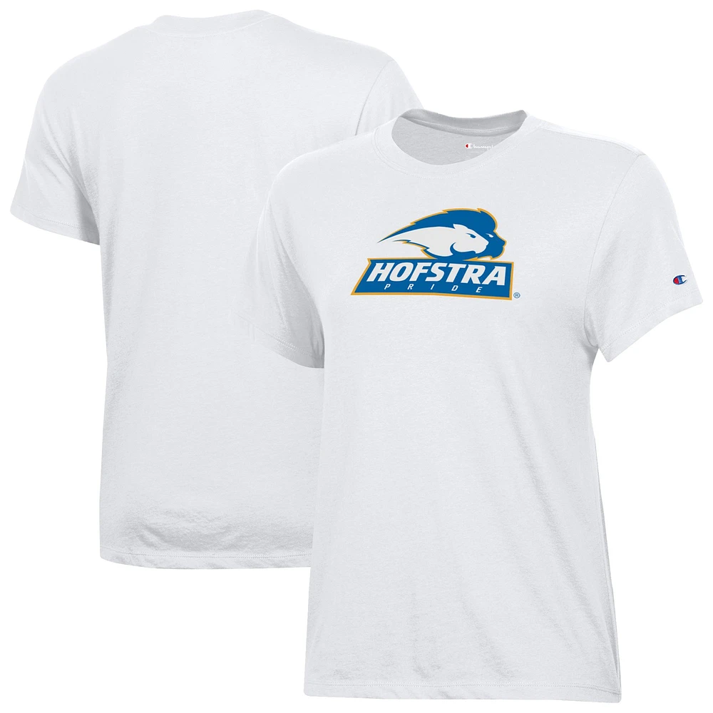 Women's Champion White Hofstra University Pride Core T-Shirt