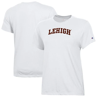 Women's Champion White Lehigh Mountain Hawks Core T-Shirt