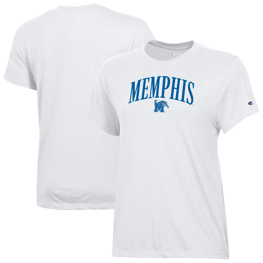 Women's Champion White Memphis Tigers Core T-Shirt