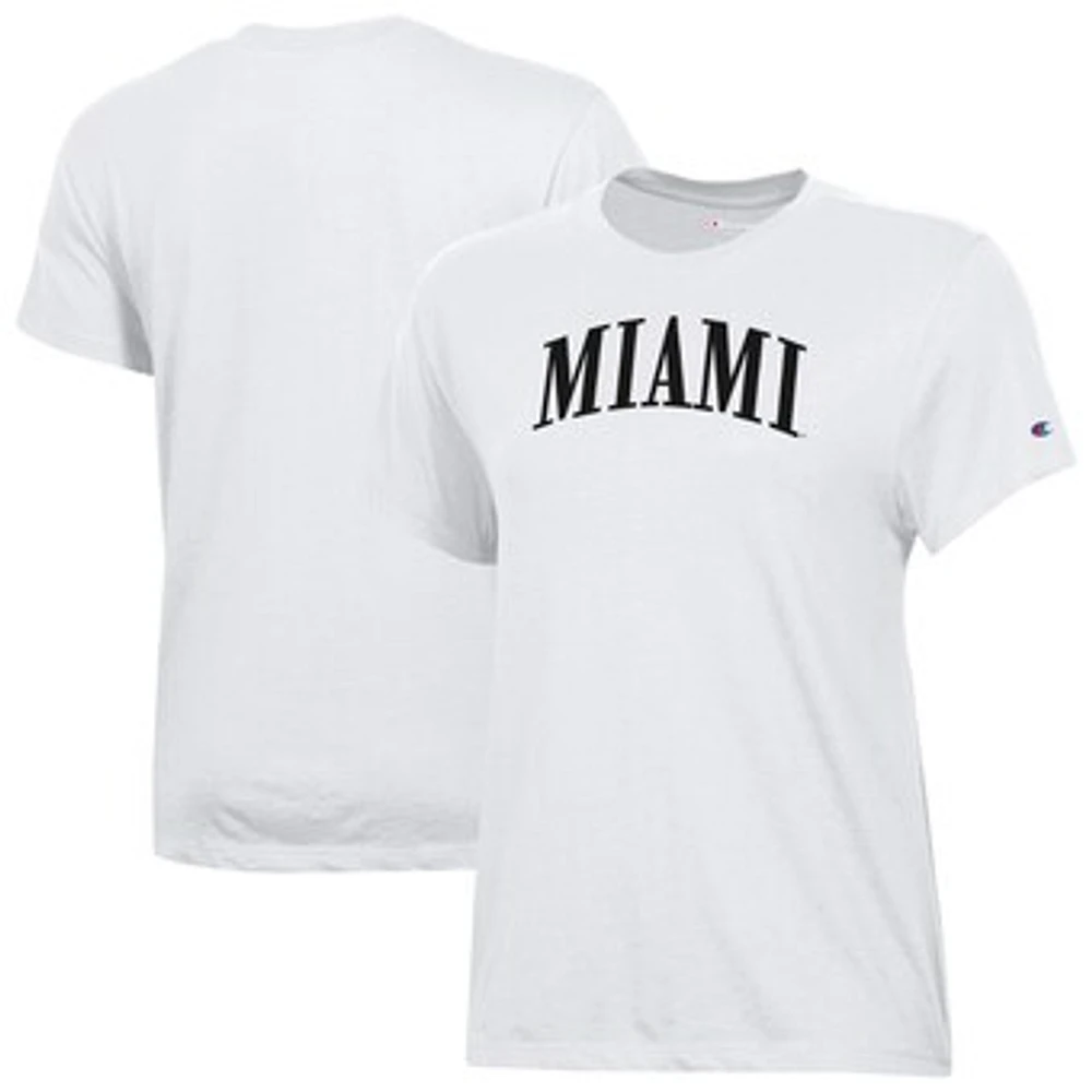 Women's Champion White Miami University RedHawks Core T-Shirt
