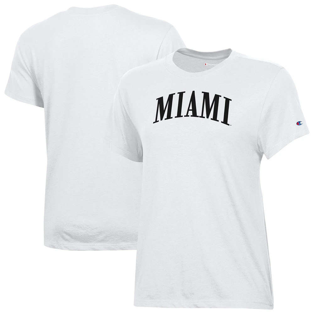 Women's Champion White Miami University RedHawks Core T-Shirt