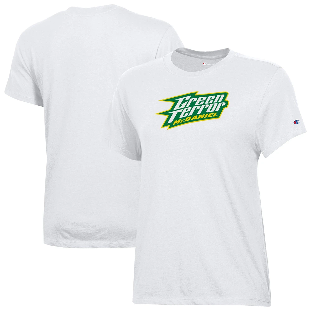 Women's Champion White McDaniel Green Terror Core T-Shirt
