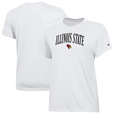 Women's Champion White Illinois State Redbirds Core T-Shirt