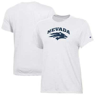 Women's Champion White Nevada Wolf Pack Core T-Shirt