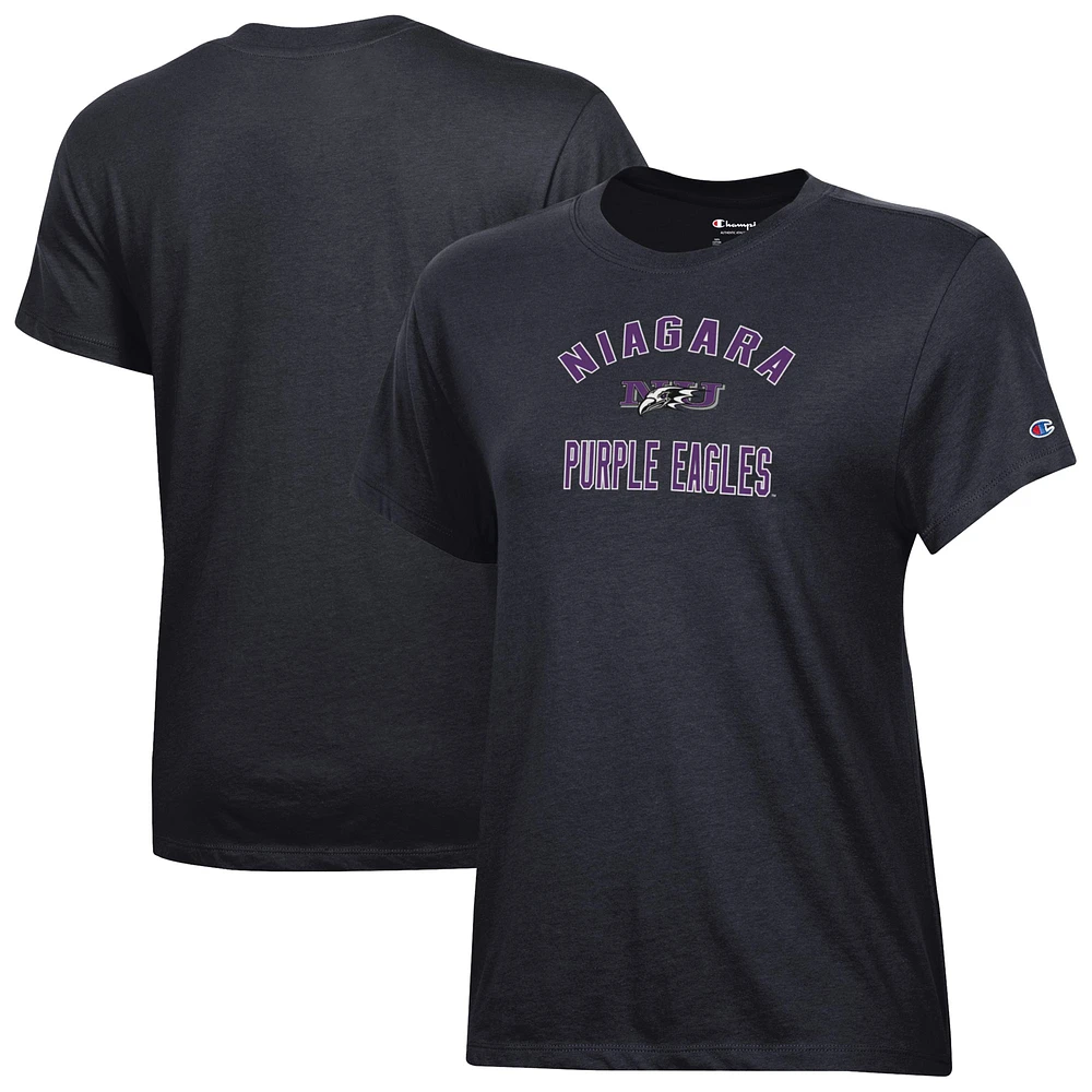 Women's Champion Black Niagara Purple Eagles Core T-Shirt