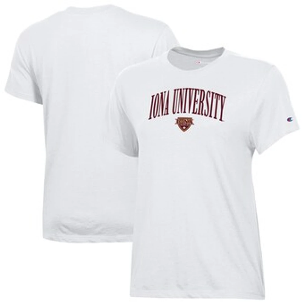 Women's Champion White Iona University Gaels Core T-Shirt