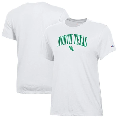 Women's Champion White North Texas Mean Green Core T-Shirt