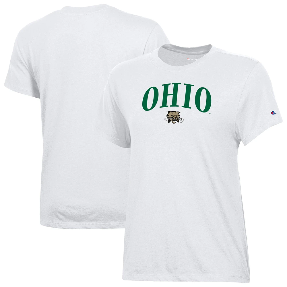 Women's Champion White Ohio Bobcats Core T-Shirt