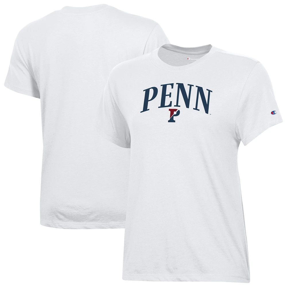 Women's Champion White Pennsylvania Quakers Core T-Shirt