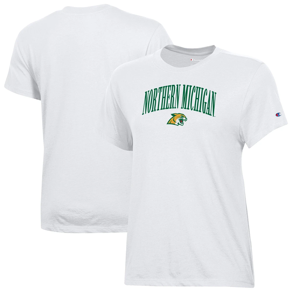 Women's Champion White Northern Michigan Wildcats Core T-Shirt