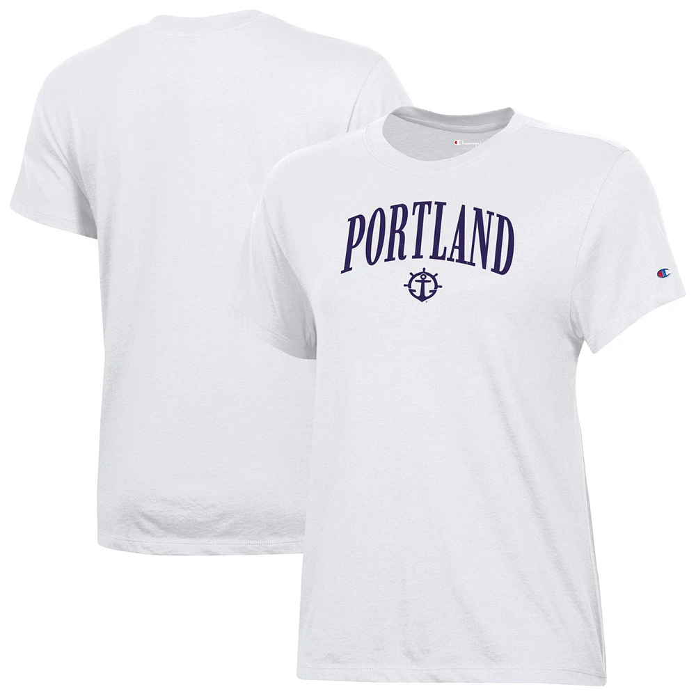 Women's Champion White Portland Pilots Core T-Shirt