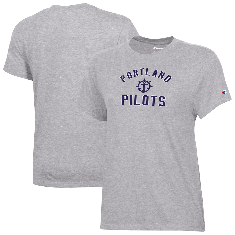 Women's Champion Gray Portland Pilots Core T-Shirt